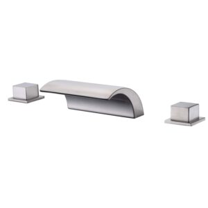 sumerain roman tub faucets brushed nickel,waterfall spout for high flow rate,include valve and trim set