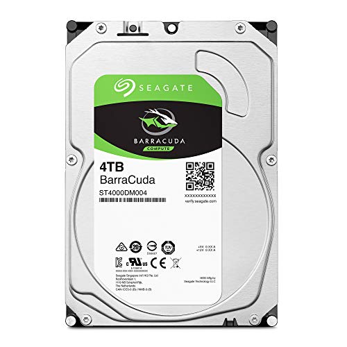 Seagate 4TB BarraCuda SATA 6Gb/s 256MB Cache 3.5-Inch Internal Hard Drive (ST4000DM004) Single Pack,Mechanical Hard Disk