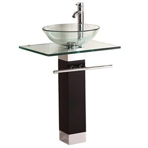 qierao glass vessel bathroom vanity sink (vaniy)