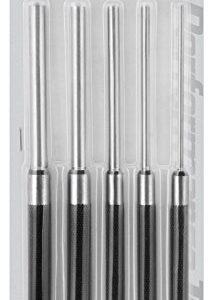 Performance Tool W758 5 Piece 8-Inch Long Carbon Steel Pin Punch Set, Pin Sizes 1/8", 3/16", 1/4", 5/16" and 3/8"