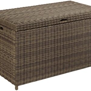 Crosley Furniture CO7305-WB Bradenton Outdoor Wicker Storage Bin - Weathered Brown