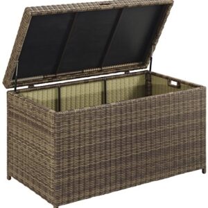 Crosley Furniture CO7305-WB Bradenton Outdoor Wicker Storage Bin - Weathered Brown