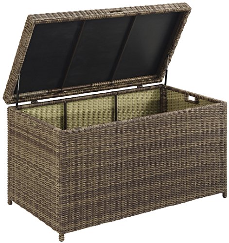 Crosley Furniture CO7305-WB Bradenton Outdoor Wicker Storage Bin - Weathered Brown