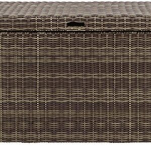 Crosley Furniture CO7305-WB Bradenton Outdoor Wicker Storage Bin - Weathered Brown