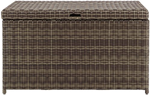 Crosley Furniture CO7305-WB Bradenton Outdoor Wicker Storage Bin - Weathered Brown