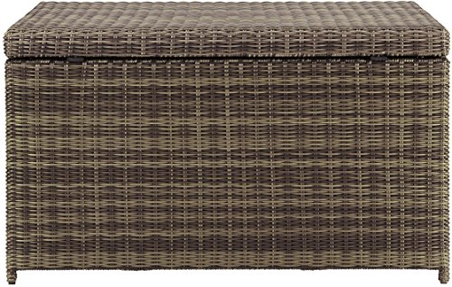 Crosley Furniture CO7305-WB Bradenton Outdoor Wicker Storage Bin - Weathered Brown