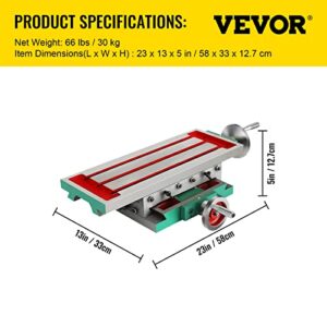 Mophorn Milling Working Table 17.7 X 6.7 Inch, Compound Milling Machine Work Table 2 Axis 4 Ways Move, Multifunction Milling Working Table Heavy-duty Structure,for Milling and Drilling Machine