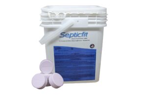 septicfit chlorine tablets 132-tablet pail (45.1lb) - not for use in swimming pools