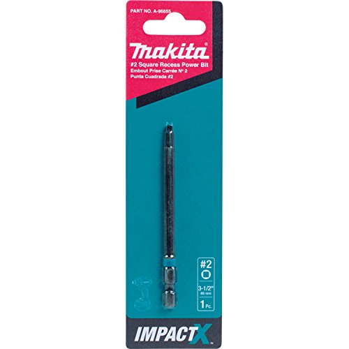 Makita A-96855 Impactx #2 Square Recess 3-1/2″ Power Bit