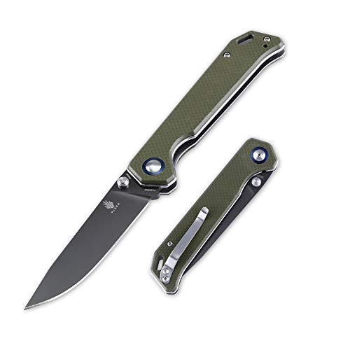 Kizer Cutlery Begleiter Folding Pocket Knife Green G10 Handle N690 Blade EDC Knife, V4458N2