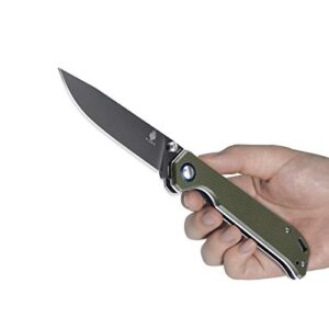 Kizer Cutlery Begleiter Folding Pocket Knife Green G10 Handle N690 Blade EDC Knife, V4458N2