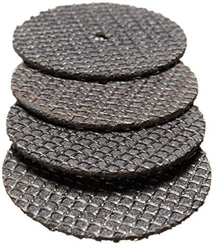 Fiberglass Reinforced Cut-Off Wheels 50 Pieces 1 1/4 inch Diameter Abrasive Cutting Tool Disc with (4) 402 Mandrels Included Rotary Discs Compatible with Dremel 426 426b