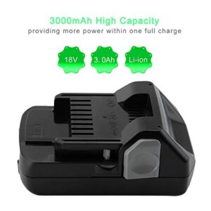 Shentec 3.0Ah 18V Replacement Battery Compatible with Hitachi 339782 BSL1830C BSL1815X BSL1815S BSL1830 330139 330557 (Lithium-Ion Slide Style Battery)