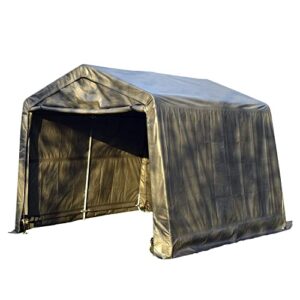 bestmart inc heavy duty protable garage shed shelter canopy carport deep gray,10x10x8ft