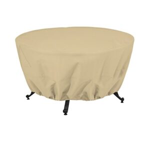 classic accessories terrazzo water-resistant 42 inch round fire pit table cover
