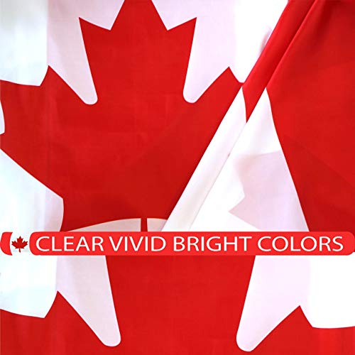 G128 Canada Canadian Flag | 3x5 Ft | LiteWeave Series Printed 100D Polyester | Country Flag, Vibrant Colors, Brass Grommets