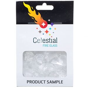 crushed fire glass - crystal clear (1/2" to 3/4") - color sample