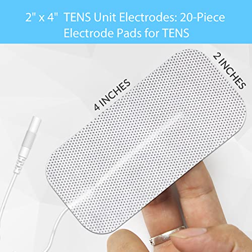 DONECO TENS Unit Pads 2X4 20 Pcs Replacement Pads Electrode Patches for Electrotherapy