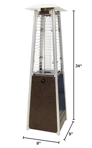 Hanover Mini Pyramid Tabletop Propane Patio Heater in Hammered Bronze