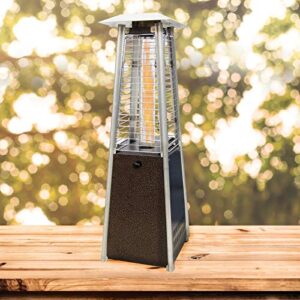 Hanover Mini Pyramid Tabletop Propane Patio Heater in Hammered Bronze