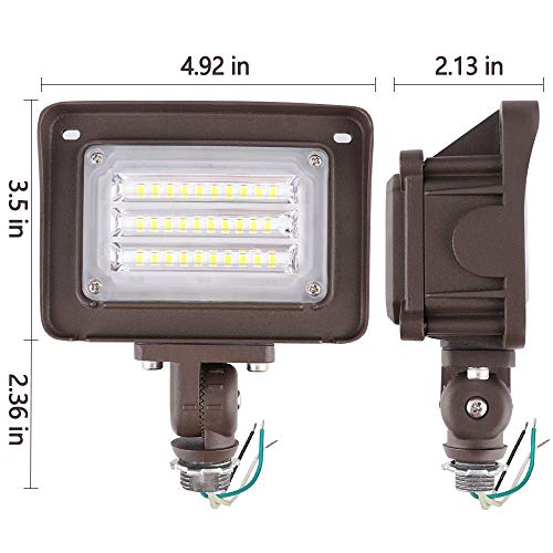 CINOTON 30W Outdoor LED Flood Lights, 4200LM[200W HID/HPS Equiv.] IP65 Waterproof Security Wall Lighting Fixture with 180°Knuckle for Warehouse Court Porch Patio Garage 5000K Daylight UL Listed 1 Pack