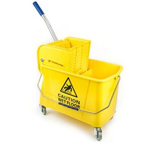 rk safety rkmb24-y commercial side press wringer for mop bucket 24 qt / 6 gal (yellow)