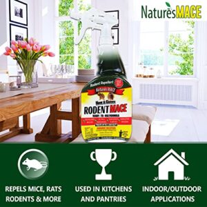 Nature’s MACE Rodent Repellent 40oz Concentrate/Covers 16,800 Sq. Ft. / Repel Mice & Rats/Keep mice, Rats & Rodents Out of Home, Garage, attic, and Crawl Space/Safe to use Around Children & Pets
