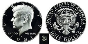 1981 s gem proof kennedy half dollar us coin half dollar uncirculated us mint