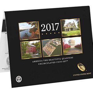 2017 P & D America the Beautiful Quarters Uncirculated Coin Set US Mint Packaged