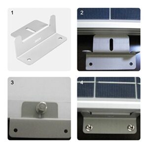 XOOL 2 Sets of Solar Panel Roof Mounting Z-Bracket with Nuts and Bolts for RV, Boat, Roof, Wall and Other Off Gird Roof Installation, Set of 4 Units