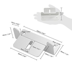 XOOL 2 Sets of Solar Panel Roof Mounting Z-Bracket with Nuts and Bolts for RV, Boat, Roof, Wall and Other Off Gird Roof Installation, Set of 4 Units