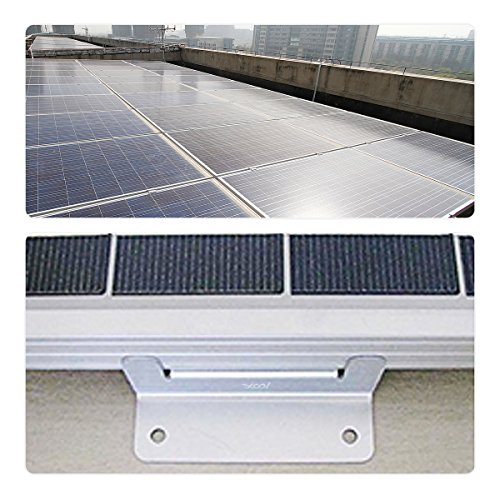 XOOL 2 Sets of Solar Panel Roof Mounting Z-Bracket with Nuts and Bolts for RV, Boat, Roof, Wall and Other Off Gird Roof Installation, Set of 4 Units