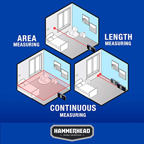 Hammerhead Rechargeable Compact 130ft Laser Measuring Tool - HLMT130