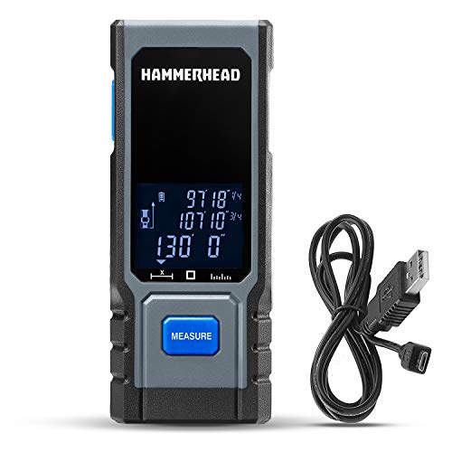 Hammerhead Rechargeable Compact 130ft Laser Measuring Tool - HLMT130