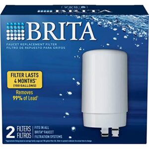 brita on tap filtration system replacement filter, white