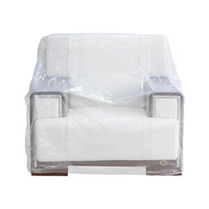 topsoon 2-pack plastic chair cover for storage waterproof dust-proof armchair cover sofa bag 46-inch by 76-inch clear