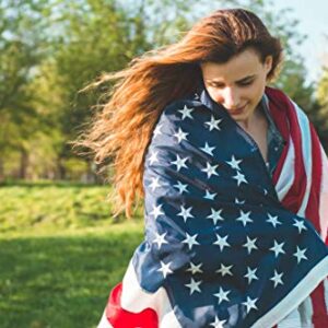 American Flag 4x6 ft: Longest Lasting US Flag, Made From Nylon, Embroidered Stars, Sewn Stripes, Brass Grommets, UV Protection Perfect for Outdoors! USA Flag