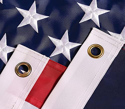 American Flag 4x6 ft: Longest Lasting US Flag, Made From Nylon, Embroidered Stars, Sewn Stripes, Brass Grommets, UV Protection Perfect for Outdoors! USA Flag