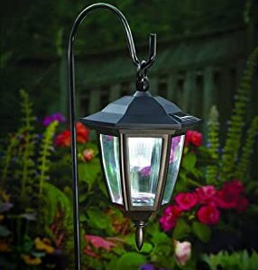 MAGGIFT 34 Inch Hanging Solar Lights Outdoor Waterproof Solar Garden Lights with 2 Shepherd Hooks Landscape Lighting for Lawn Patio Yard Pathway Driveway,2 Pack