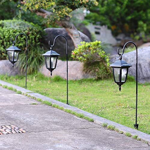 MAGGIFT 34 Inch Hanging Solar Lights Outdoor Waterproof Solar Garden Lights with 2 Shepherd Hooks Landscape Lighting for Lawn Patio Yard Pathway Driveway,2 Pack