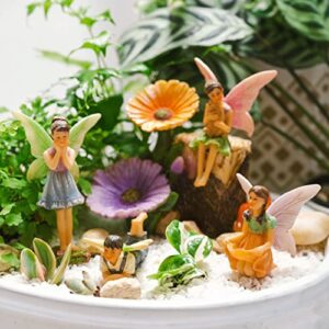 PRETMANNS Fairies for Fairy Garden - Fairy Garden Kit - Fairy Garden Accessories - Boy & Girl Fairy Garden Fairies - Adorable Fairy Garden Figurines - Fairy Set 7 Items