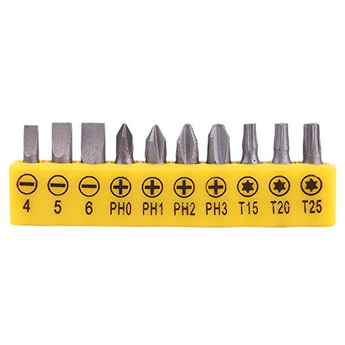 Walfront 10pcs Screwdriver L-Shaped Extension Handle Double Head Hex Socket Screwdriver Flat Torx Screwdriver Kit Hand Tool