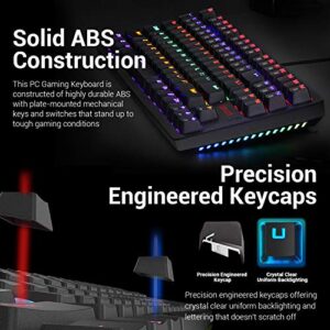 Redragon S113 Gaming Keyboard Mouse Combo Wired Mechanical LED RGB Rainbow Keyboard Backlit with Brown Switches and RGB Gaming Mouse 4200 DPI for Windows PC Gamers