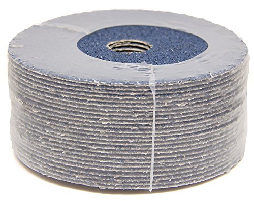 Benchmark Abrasives 5" Zirconia Resin Fiber Sanding Discs for Grinding, Blending, Finishing, and Polishing 7/8" Arbor, Stock Removal Angle Grinder Discs (25 Pack) - 36 Grit