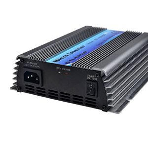 Y&H Grid Tie Inverter 600W Stackable DCDC15-28V PV Input AC110V MPPT Pure Sine Wave Micro Inverter fit for 12V Solar Panel/24V Battery