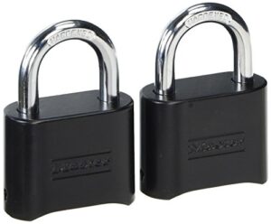 master lock 178d set-your-own combination padlock, die-cast, black (pack of 2)