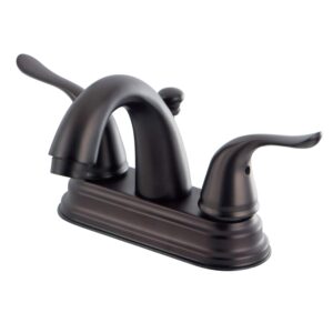kingston brass yosemite kb5615yl 4-inch centerset two handle lavatory faucet, oil rubbed bronze