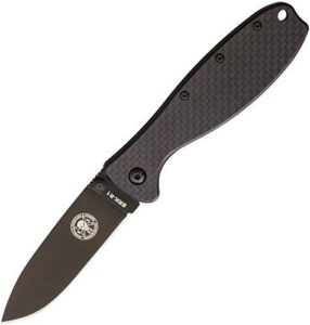 esee brk designed zancudo framelock cf/blk d2 brkr2cfb