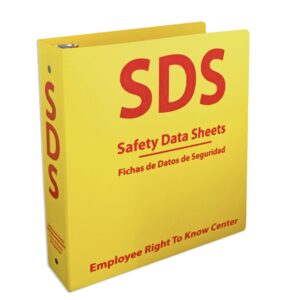 SDS Poly 3-Ring Binder 2 Inch - Bilingual English/Spanish - 400 Safety Data Sheet Capacity