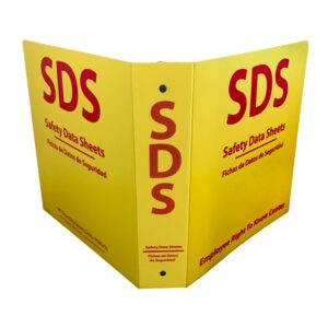 SDS Poly 3-Ring Binder 2 Inch - Bilingual English/Spanish - 400 Safety Data Sheet Capacity